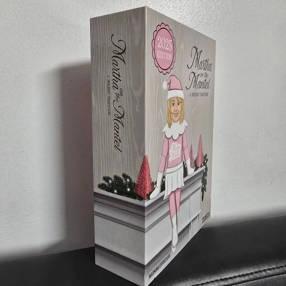 Martha Stewart Martha on The Mantel 10” Christmas Pink Plush Figurine, New
